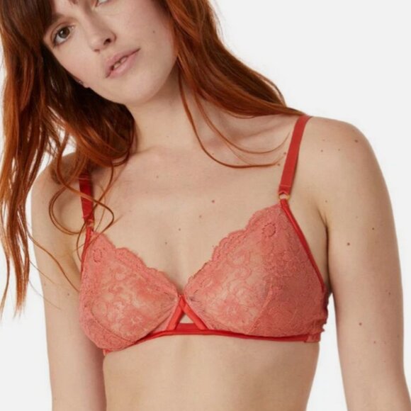 Maison Lejaby Black Lace Bralette Size B32 - Picture 3 of 8